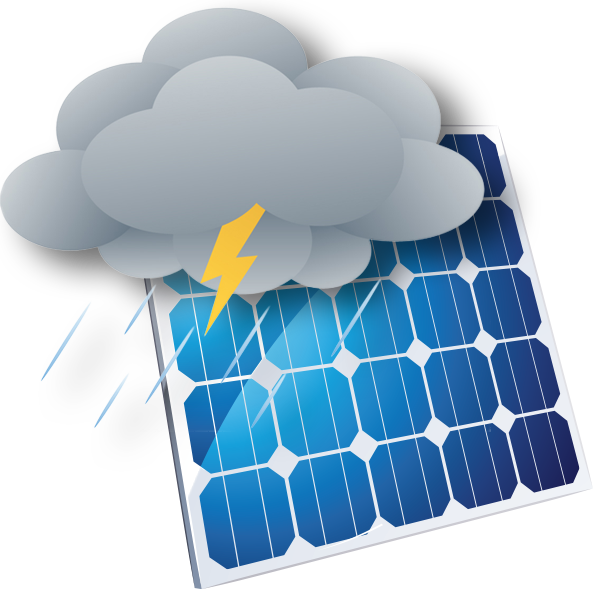 Storm Cloud Solar panel illustration